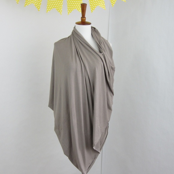 Cambodian Cover in Taupe, Multipurpose Wrap Poncho - Picture 3 of 8
